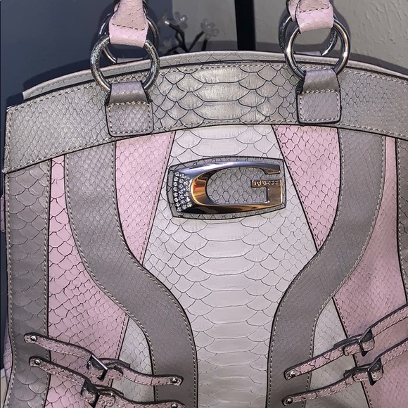 Guess Vintage Large Faux Leather Crocodile Handbag - Picture 4 of 12